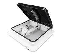 Depisuta Ventilateur de Toit pour Camping-car, Ventilateur D'extraction Réversible de 13,58 X 13,58 Pouces avec Moteur DC 12 V, Lames de 6 Pouces, Tige de Support Réglable à 45°