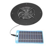 Depisuta Ventilateur D'extraction à énergie Solaire, Ventilateur à Panneau Solaire Portable 5 W avec Indice d'étanchéité IP65, Filet de Protection pour la Ventilation des Petits Espaces