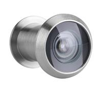 Depisuta Visionneuse de Porte Grand Angle à 220 Degrés Durable pour la sécurité à Domicile, Lentilles en Verre Optique Transparent, Installation Facile, Adaptée à les âges, Argent brossé (SILVER)