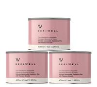 Depiwell Épilation à la cire dépilatoire liposoluble délicate au dioxyde de titane 400 ml (3 pièces)