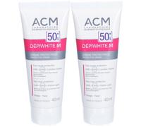 Depiwhite M Crème protectrice Spf 50+ Pour La Peau 2x40 ml