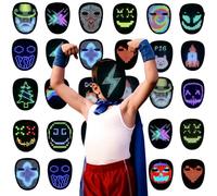 Depointer Life Masque LED pour enfants avec reconnaissance des gestes - Pour costume, cosplay, fête, mascarade - Âge 5-10 ans