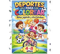Deportes para colorear: Niños jugando y divirtiéndose