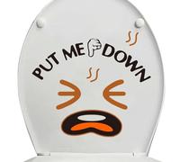 Déposez-moi décalque d'autocollant de toilette - Autocollant de toilette Put Me Down Citations Autocollants muraux de conception simple | Amovible vinyle décalque maison salle de bain toilette décorat