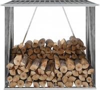 Dépôt de bois de chauffage Acier galvanisé 163 x 83 x 154 cm Anthracite