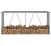 Dépôt de bois de chauffage Acier galvanisé 330x84x152 cm Anthracite