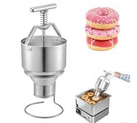 Dépôt manuel de beignets 3 L - Largeur réglable de 50 à 90 mm - Support en acier inoxydable - Pour boulangerie, pâtisserie, presse à pâte - Non électrique