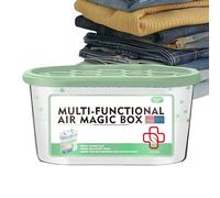 Dépoussiérant - Boîte de déhumidification - Boîte de nettoyage multifonction pour l'intérieur de l'air intérieur - Élimination des odeurs de carbone activé et désodorisant pour la maison, la voiture