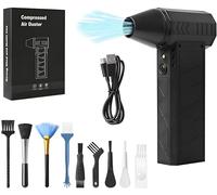 Dépoussiéreur à air comprimé électrique 150 000 tr/min super puissant Turbo Dry Violent Jet Fan Pistolet à air rechargeable sans fil pour clavier électronique PC Ventilateur de nettoyage de voiture