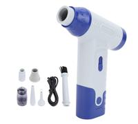 Dépoussiéreur d'air électrique Professionnel Efficace, Moteur sans balais de 130 000 TR/Min, Ventilateur Turbo Portable pour Voitures, Clavier d'ordinateur, extérieur, Maison, ABS (Bleu Blanc)