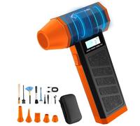 Dépoussiéreur électrique avec lampe de poche, 4 vitesses 150 000 tr/min, air comprimé, avec batterie de 6000 mAh, mini ventilateur avec kit de nettoyage pour PC, clavier, maison, extérieur et voiture