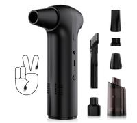 Dépoussiéreur électrique et aspirateur 2 en 1, souffleur d'air sans fil 150 W, 3 vitesses réglables 130 000 tr/min, moteur sans balais, rechargeable pour clavier, électronique, maison, nettoyage de