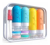 DEPOZA Lot de 16 Bouteilles de Voyage en Silicone Anti-Fuite, approuvées par la TSA pour Articles de Toilette, après-shampooing, Lotion et Accessoires de Gel Douche, Lot de 16 pièces, Moderne