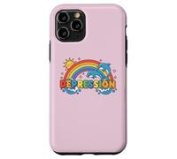 DÉPRESSION avec Arc-en-Ciel ET Dauphins Coque pour iPhone 11 Pro