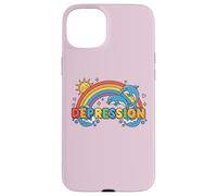 DÉPRESSION avec Arc-en-Ciel ET Dauphins Coque pour iPhone 15 Plus