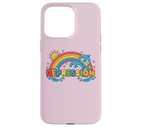 DÉPRESSION avec Arc-en-Ciel ET Dauphins Coque pour iPhone 15 Pro Max