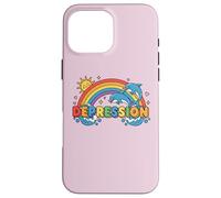 DÉPRESSION avec Arc-en-Ciel ET Dauphins Coque pour iPhone 16 Pro Max