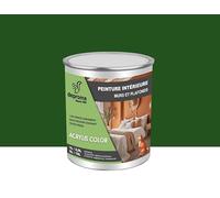 DEPROMA Peinture Acrylique Intérieure 1L - Finition Velours - Haute Opacité - Séchage Rapide - Fabrication Française (Vert Forêt)