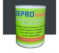 DEPROMA Peinture anticorrosion - Peinture pour Fer - Glycéro Antirouille - Sans sous-couche directe sur rouille - 2.5kg (RAL7016)