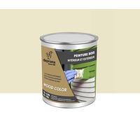 DEPROMA Peinture bois intérieur et extérieur SATIN - Qualité professionnelle (Blanc Perlé - RAL 1013, 1 Litre)