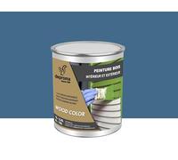 DEPROMA Peinture bois intérieur et extérieur SATIN - Qualité professionnelle (Bleu distant - RAL 5023, 1 Litre)