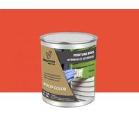 DEPROMA Peinture bois intérieur et extérieur SATIN - Qualité professionnelle (Saumon - RAL 2012, 1 Litre)