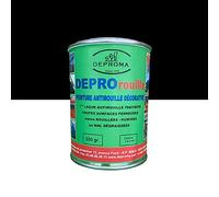 DEPROMA | Peintures glycéro | fer antirouille métaux | 200gr | Protection contre la rouille, l'apprêt et la couche de finition | peinture ferronerie - Noir mat