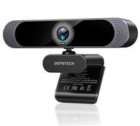 DEPSTECH Webcam 4K, DW50 Webcam PC avec Microphone 8MP HD Autofocus Web Caméra avec Sony Sensor, Cache Webcam & Remote Control, USB Camera Webcam Streaming pour Laptop/Mac/Teams/Zoom/Appel vidéo