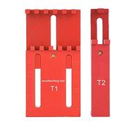 Depth Measuring Ruler 2Pcs Set | Aluminum Alloy & Brass Woodworking Tool | T1 + T2 Instruments for Accurate Woodworking/Carpentry/DIY Projects