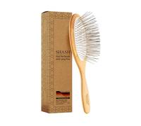 Depuis 1869, fabriquée à la main en Allemagne - Brosse ovale SHASH pour animaux de compagnie avec longues broches en métal avec coussin en caoutchouc - Aide à démêler les nœuds, éliminer les frisottis
