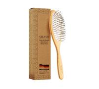 Depuis 1869, fabriquée à la main en Allemagne - Brosse ovale SHASH pour animaux de compagnie avec longues broches en métal avec coussin en caoutchouc - Aide à démêler les nœuds, éliminer les frisottis