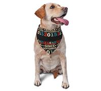 Depuis Septembre 2015 7e Anniversaire Cadeau été Chien Bandanas Fille en Vrac écharpe pour Animaux de Compagnie réglable Doux Triangle Bavoirs Accessoires pour Petit Moyen Grand Chiot Chats