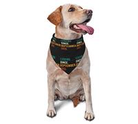 Depuis Septembre 2015 7ème Anniversaire Cadeau été Chien Bandanas garçon en Vrac écharpe pour Animaux de Compagnie réglable Doux Triangle Bavoirs Accessoires pour Petits Moyens Grands Chiens Chats