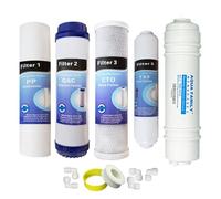 Depurtek - Kit 4 filtres et membrane 75 GPD en ligne pour osmose inverse Hidrotek Depuragua Moon