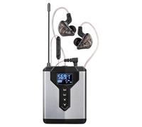 Depusheng T9-2 Système de surveillance intra-auriculaire sans fil avec clip émetteur sur le récepteur Couplage automatique Surveillance intra-auriculaire pour studio, guitare, DJ, spectacles en direct