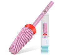 Depvko Forets à ongles 5 en 1, 3/32" embout ponceuse ongles carbure de tungstène, foret professionnel à rotation bidirectionnelle pour retirer le gel manucure pédicure (Classic 5 en 1 - Rose, Fine-F)