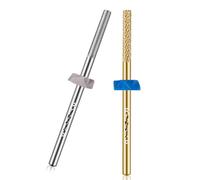Depvko Lot de 2 mèches à cuticules pour perceuse à ongles : 3 forets en carbure de tungstène pour enlever les ongles et les peaux mortes 3/32" pour lime à ongles électrique
