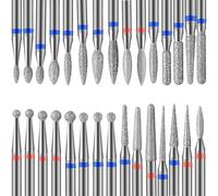 Depvko Lot de 30 forets à ongles diamantés, 3/32'' professionnels embout depose ponceuse ongles, Embout Ponceuse Ongles Cuticule, outils à ongles de manucure et pédicure pour ongles en gel acrylique