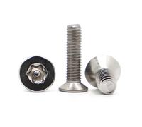 DEPYEE 10-50pcs 304 Acier Inoxydable Six Lobe Torx Tête Plate Fraisée avec Goupille Inviolable Anti Vol Vis De Sécurité Boulon M2 M2.5 M3 M4 M5 M6(16mm,M3 20pcs)