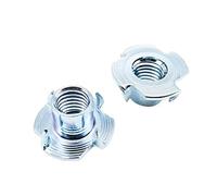 DEPYEE 10 pièces M4 M5 M6 M8 M10 M12 épaissi Acier Bois Meubles lit Armoire canapé Quatre Griffes Haut-Parleur Aveugle Insert T écrou(M8x12)