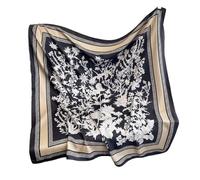 DEPYEE Écharpe en sergé 90x90cm, 1 pièce, tête imprimée, grand mouchoir, Hijab, châle, silencieux(JXB1154-01)