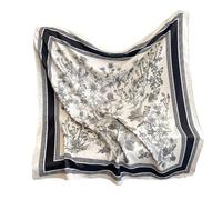 DEPYEE Écharpe en sergé 90x90cm, 1 pièce, tête imprimée, grand mouchoir, Hijab, châle, silencieux(JXB1154-03)