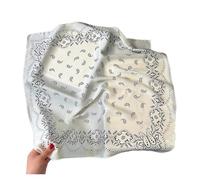 DEPYEE Foulard de cou printemps/été, enveloppes de décoration extérieure for 70x70cm, imprimé graphique cajou, Imitation soie carrée, 1 pièce(A)