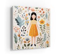 DEQORI Armoire à clés avec impression UV - Motif au milieu d'un rêve de fleurs - Boîte design d'environ 30 x 30 cm - Armoire à clés plate et moderne avec motif imprimé - Boîte murale pour couloir