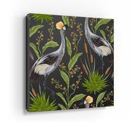 DEQORI Armoire à clés avec impression UV - Motif capot doré dans la forêt de feuilles - Boîte design d'environ 30 x 30 cm - Armoire à clés plate et moderne avec motif imprimé - Boîte murale pour