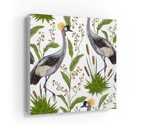 DEQORI Armoire à clés avec impression UV - Motif capot doré dans la forêt de feuilles - Boîte design d'environ 30 x 30 cm - Armoire à clés plate et moderne avec motif imprimé - Boîte murale pour