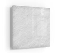 DEQORI Armoire à clés blanche - 30 x 30 cm - Motif texture ardoise pure - Boîte à clés en verre et métal - Avec 50 crochets + 2 aimants - Design moderne magnétique et inscriptible