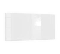 DEQORI Crédence de cuisine en verre | Couleur unie - Blanc | 100 x 50 cm | Panneau arrière de salle de bain ou de cuisinière | Protection anti-éclaboussures pour cuisine & salle de bain | Décoration