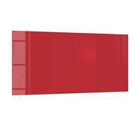 DEQORI Crédence de cuisine en verre, couleur unie, rouge, 100 x 50 cm, pour salle de bain ou cuisinière, panneau anti-éclaboussures, décoration moderne pour carrelage