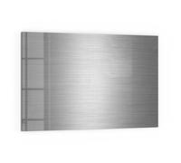 DEQORI Crédence de cuisine en verre | Motif aluminium brossé | 60 x 40 cm | Panneau arrière de salle de bain ou de cuisinière | Panneau de cuisinière protection anti-éclaboussures pour cuisine et